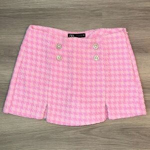 Zara Pink Tweed Skort